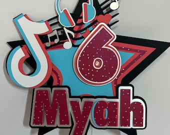 Personalized Cake Topper | TikTok Inspired Cake Topper | TikTok Birthday Party | TikTok decorations | TikTok Party