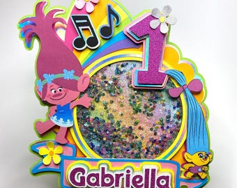 Personalized Cake Topper | Trolls Inspired Cake Topper | Trolls Birthday Party | Trolls decorations | Trolls Party