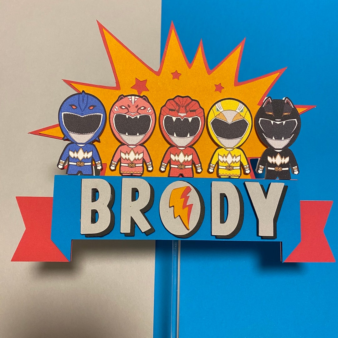 Personalized Cake Topper | Baby Power Rangers Inspired Cake Topper ...