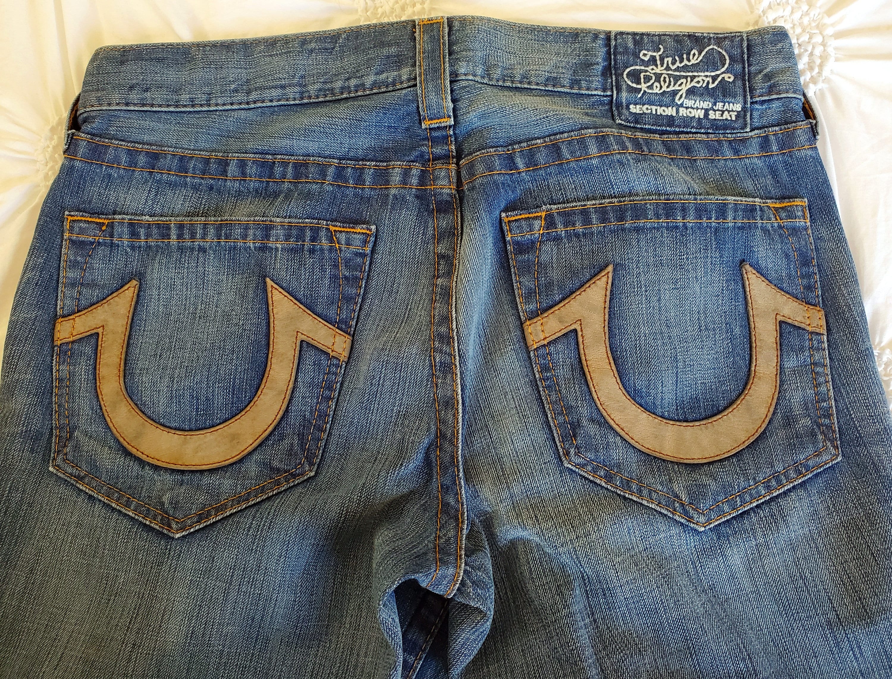 Vintage TRUE RELIGION Jeans - Suede Horse Shoe - Low Rise  display picture 2