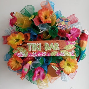Tiki bar wreath