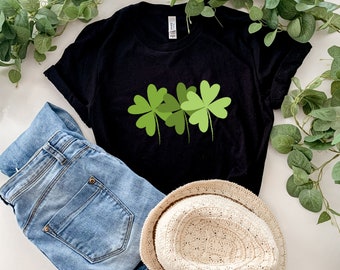 Women's St Patty's 4 Leaf Clover Shirt Shamrock Tee Shamrock Shirt St Patrick's Day St Patrick's Day Shirt Cute St Patty's Shirt Irish