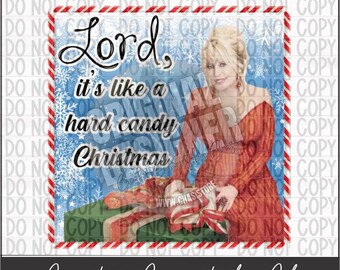 Caramelos duros navideños de Dolly Parton PNG, sublimación navideña (descarga digital) 2021