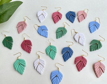 Monica Leaf Polymer Clay Earrings