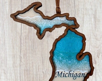 MICHIGAN ORNAMENT | Great Lakes Ornament | Michigan | Free Shipping |