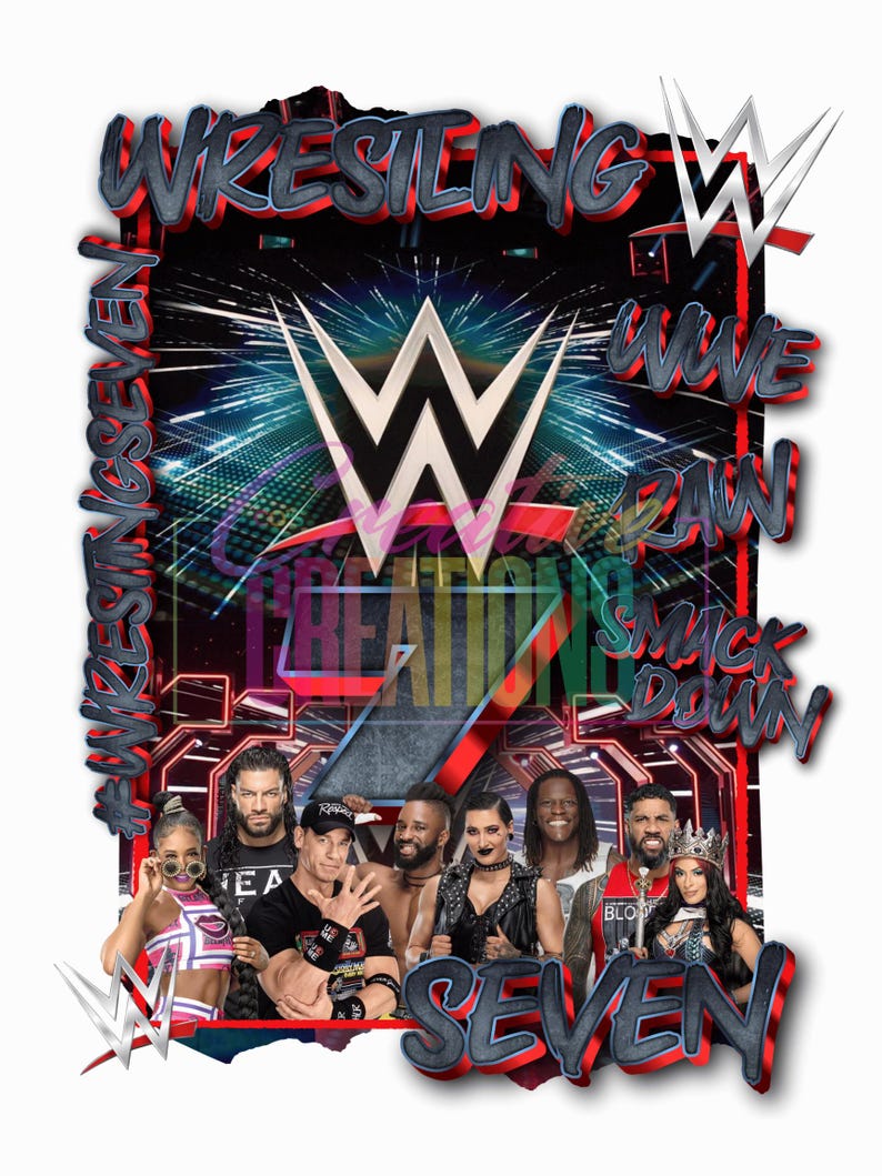 Wrestling Seven PNG Etsy