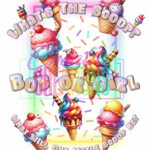 What’s the Scoop Gender Reveal PNG