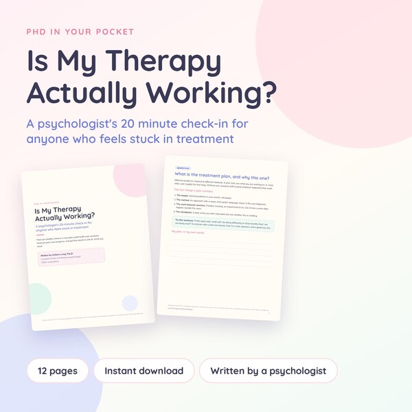 Is My Therapy Actually Working? workbook