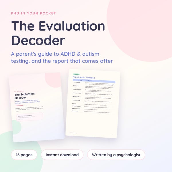 The Evaluation Decoder guide for parents