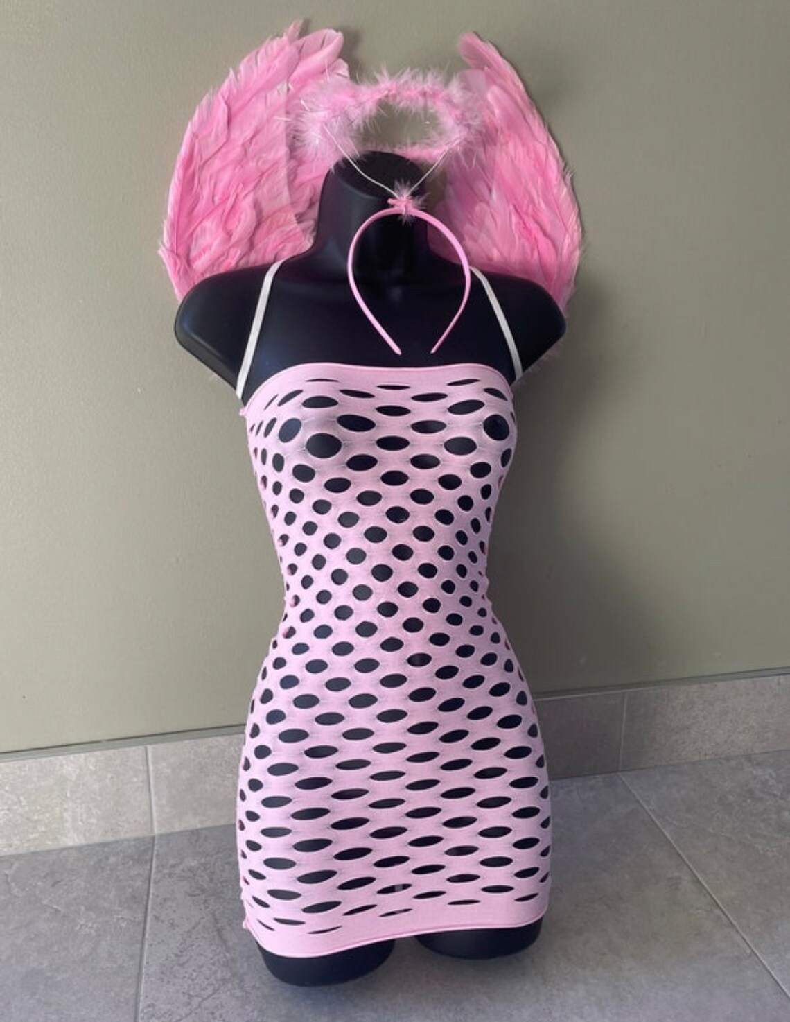 Pink Angel Costume Angel Outfit Angel Wings Halloween Etsy