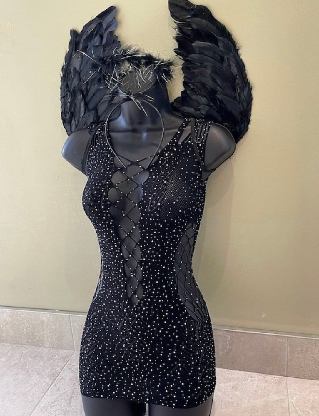 Dark Angel, Fallen Angel, Angel Outfit, Rave Outfit, Dress