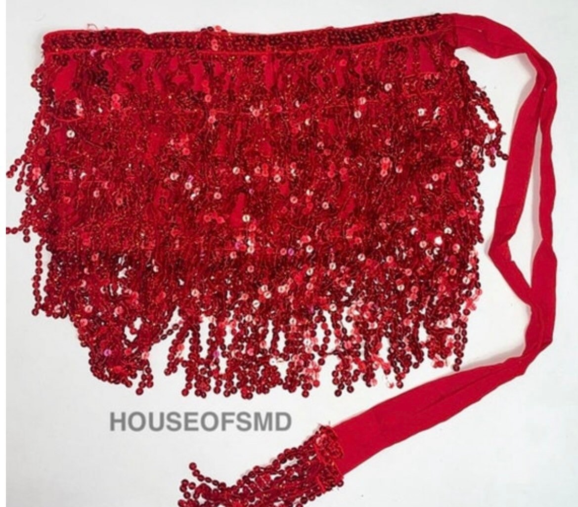 Red Tassel Skirt, Red Skirt, Wrap Skirt, Cover up Skirt, Tassel Skirt