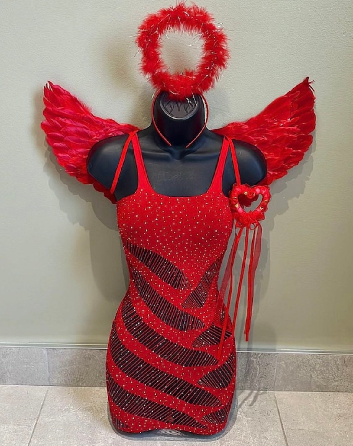 Costume de carnaval séduisant Cosplay, Imprimé à carreaux en blocs de  couleur avec dentelle contrastée, Soutien-gorge à col halter et string  superposé