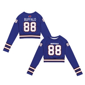 KNOX Buffalo Jersey long-sleeve crop top
