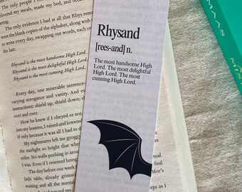 Rhysand Bookmark: ACOTAR Inspired Dictionary Style Bookmark