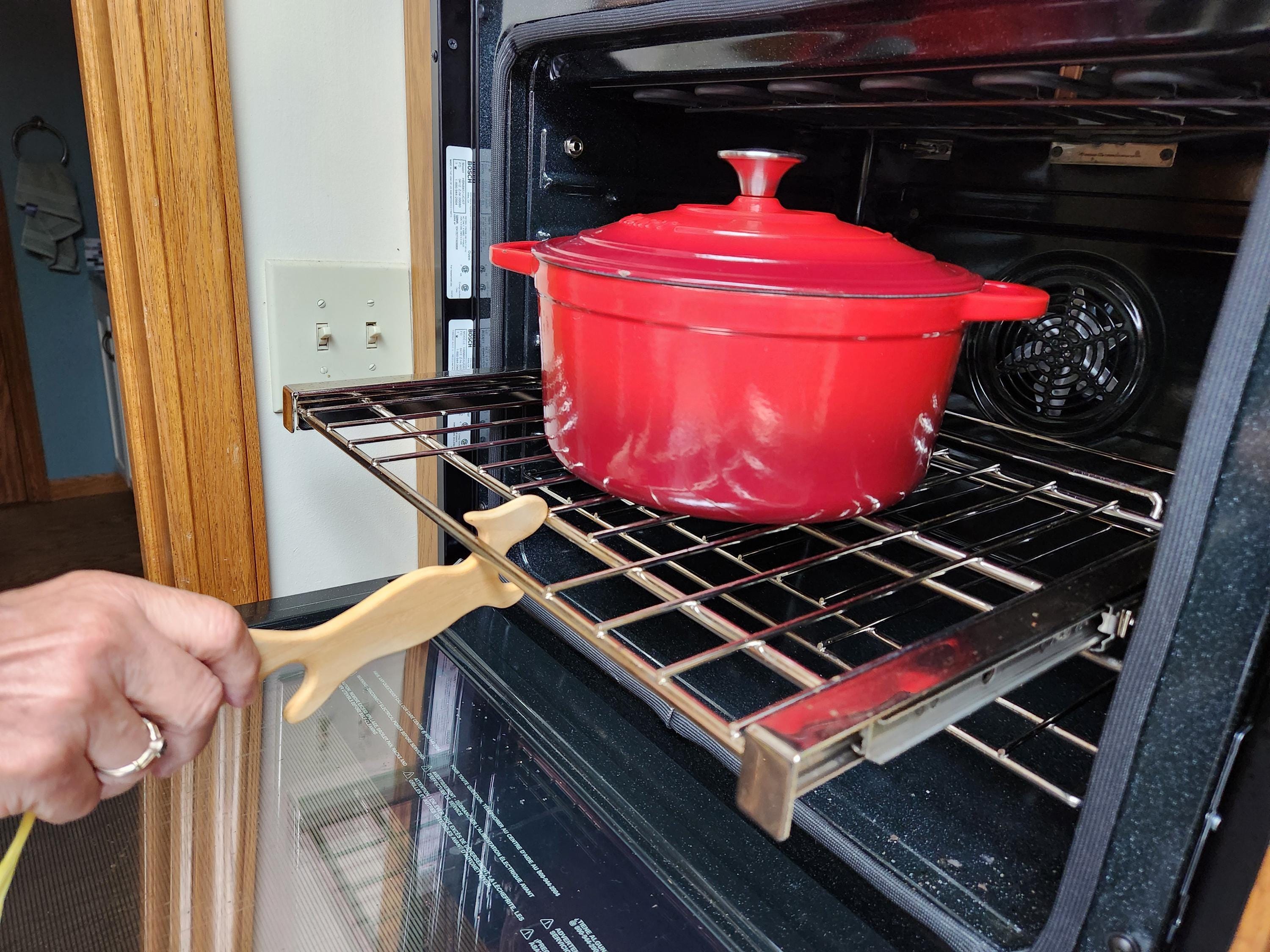 Squirrel Rack Wooden Handmade Oven Squirrel, Rack Push Pull Stick for Baking, Cooking ...