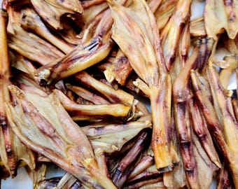 Patas de pato deshidratadas - 8 piezas (sin uñas)