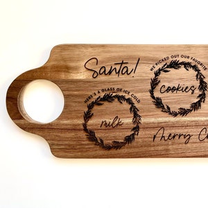 Santa Cookie Board | Christmas Cookie Tray | Cookies for Santa | Dear Santa Tray | Christmas Eve Cookie Tray | Santa Cookie and Milk Platter