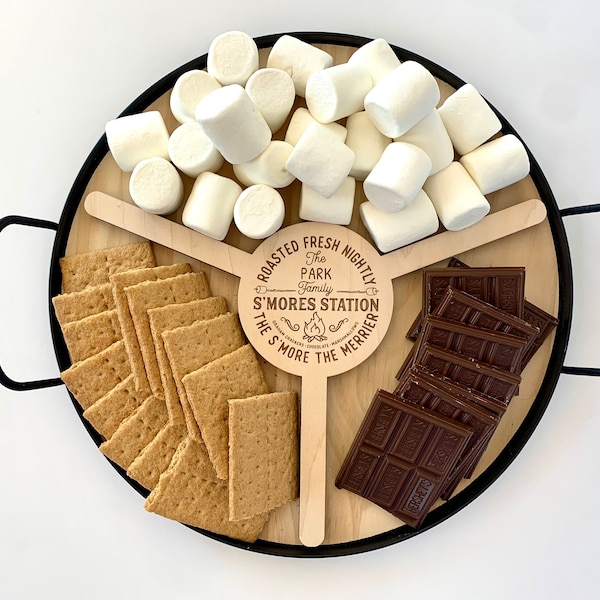Gare de S'mores | Station familiale de Smores | Bar Smores personnalisé | Cadeau de famille | S'mores | Tableau S'mores personnalisé