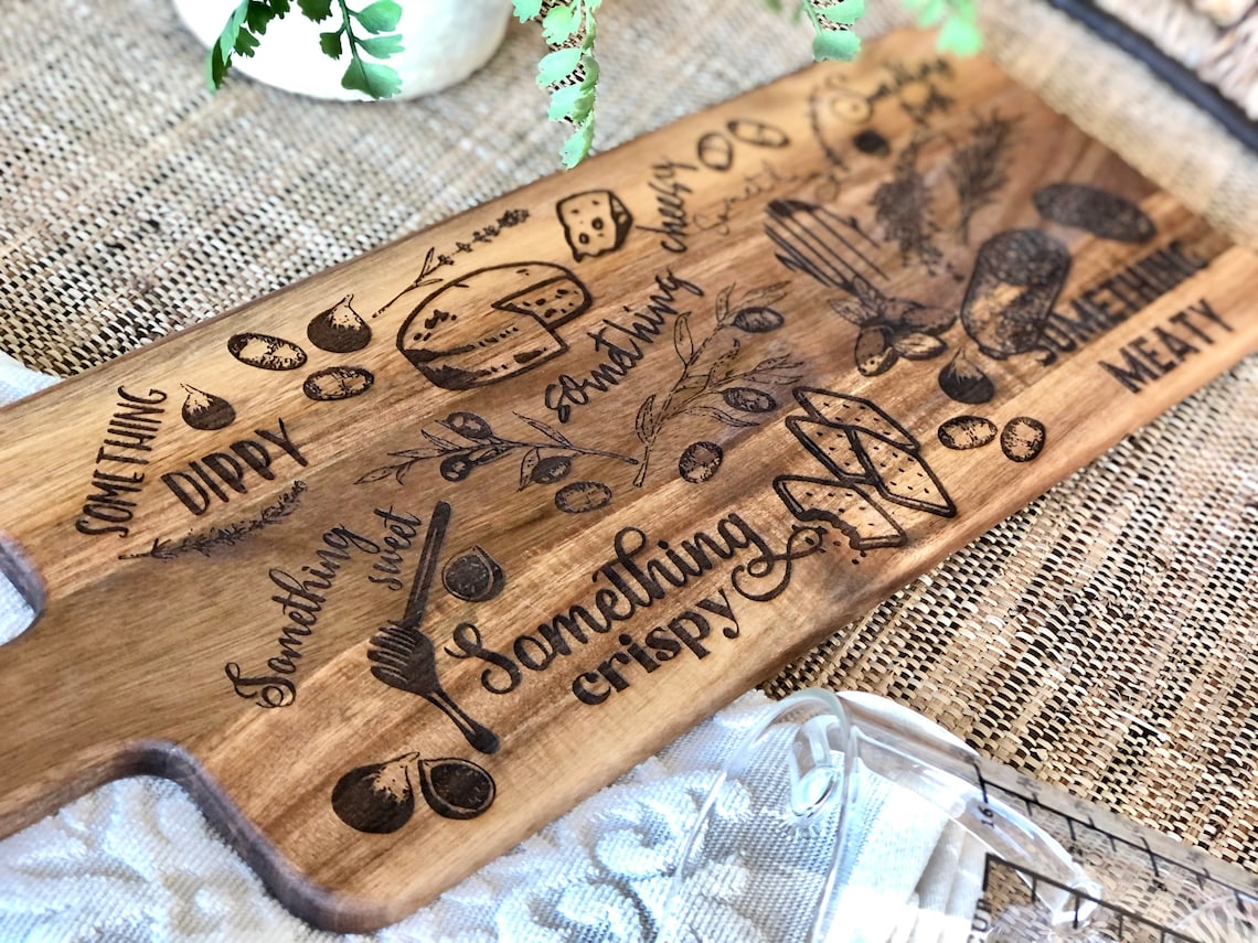 Charcuterie Board Engraved Charcuterie Board With Labels Etsy
