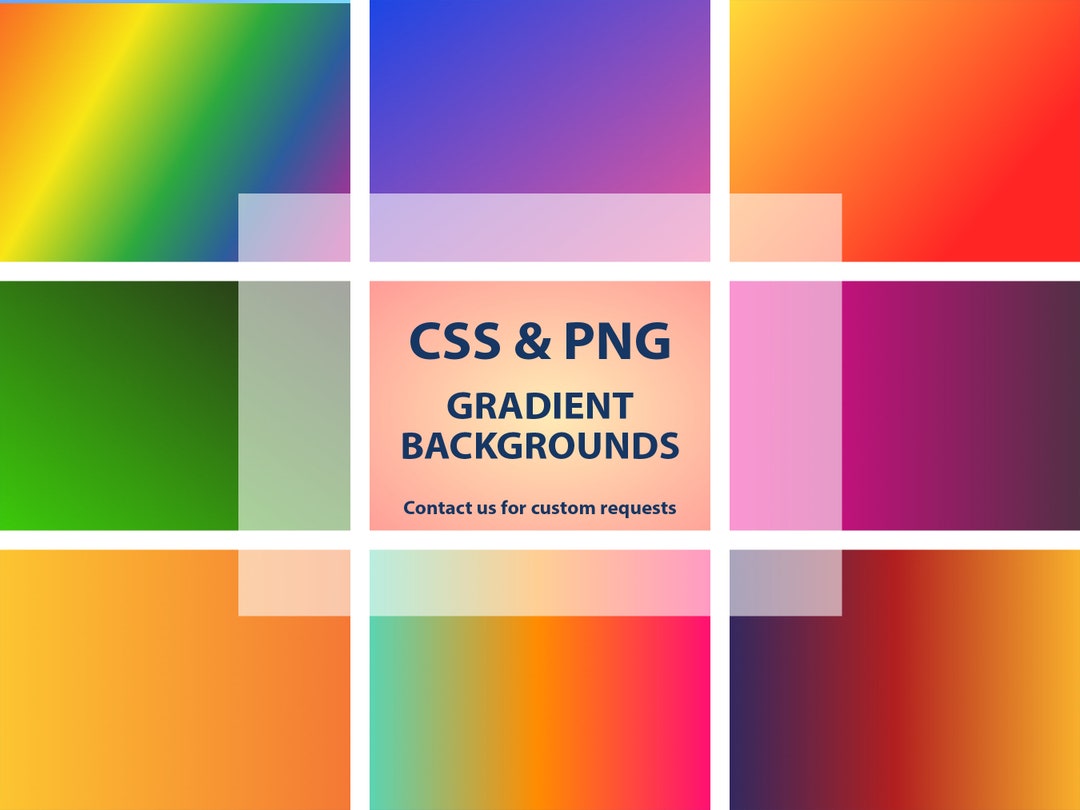 Multicolor Background CSS and PNG Website Gradients 17 Items - Etsy