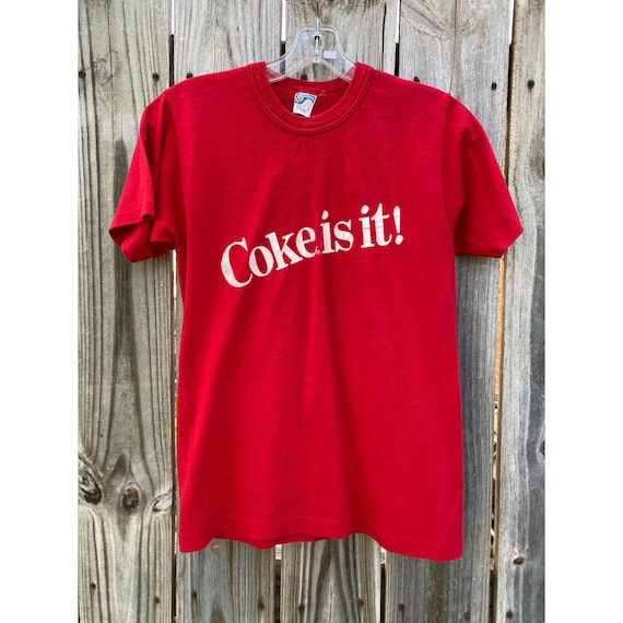 Vintage 80's Coke Is It! Sportswear T-Shirt Tee R… - image 7