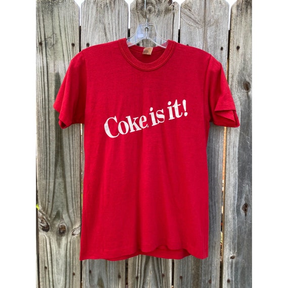 Vintage 80's Coke Is It! Sportswear T-Shirt Tee R… - image 2
