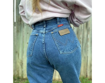 Vintage 90's Wrangler Women's High Rise Dark Wash Denim Jeans Size 11 x 30