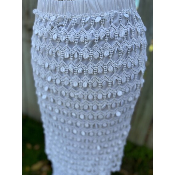 Vintage Sam Women's Layered White Maxi Skirt Size… - image 4