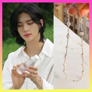 stray kids Hyunjin inspired choker / pearls and transparent beaded necklace  / Hwang Hyun-jin style / kpop jewelry / korean style / asian fa