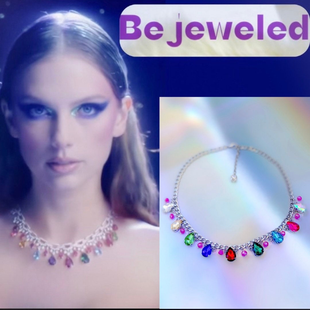 Taylor Swift Bejeweled Inspired Adjustable Necklace, Midnights Swiftie