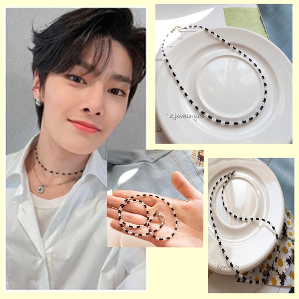 beaded necklace stray kids IN inspired choker / skz Yang Jeongin necklace / kpop jewelry / korean style / asian fashion / Straykids merch