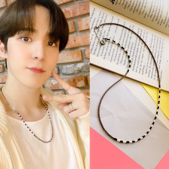Buy Yunho Inspired Beaded Necklace Jeong Yun ho Ateez Inspired