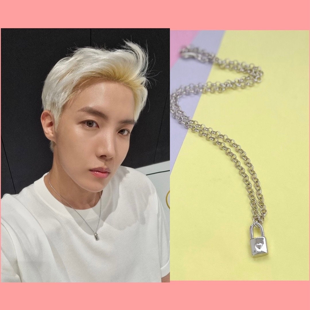 BTS Army J Hope Hoseok Hobi Inspired lock Pendant Necklace Kpop Style Cosplay jewelry