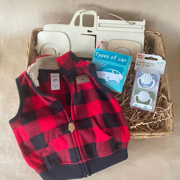 The Lumber Jacker Bundle; Cute New Born Gift Set; Baby Shower Gift; Unisex; Boy; Girl; New Mom; New Dad; New Parents