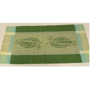 Green Pea Vintage Tea Towel
