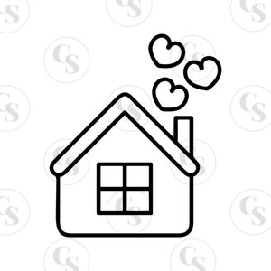 House With Hearts SVG