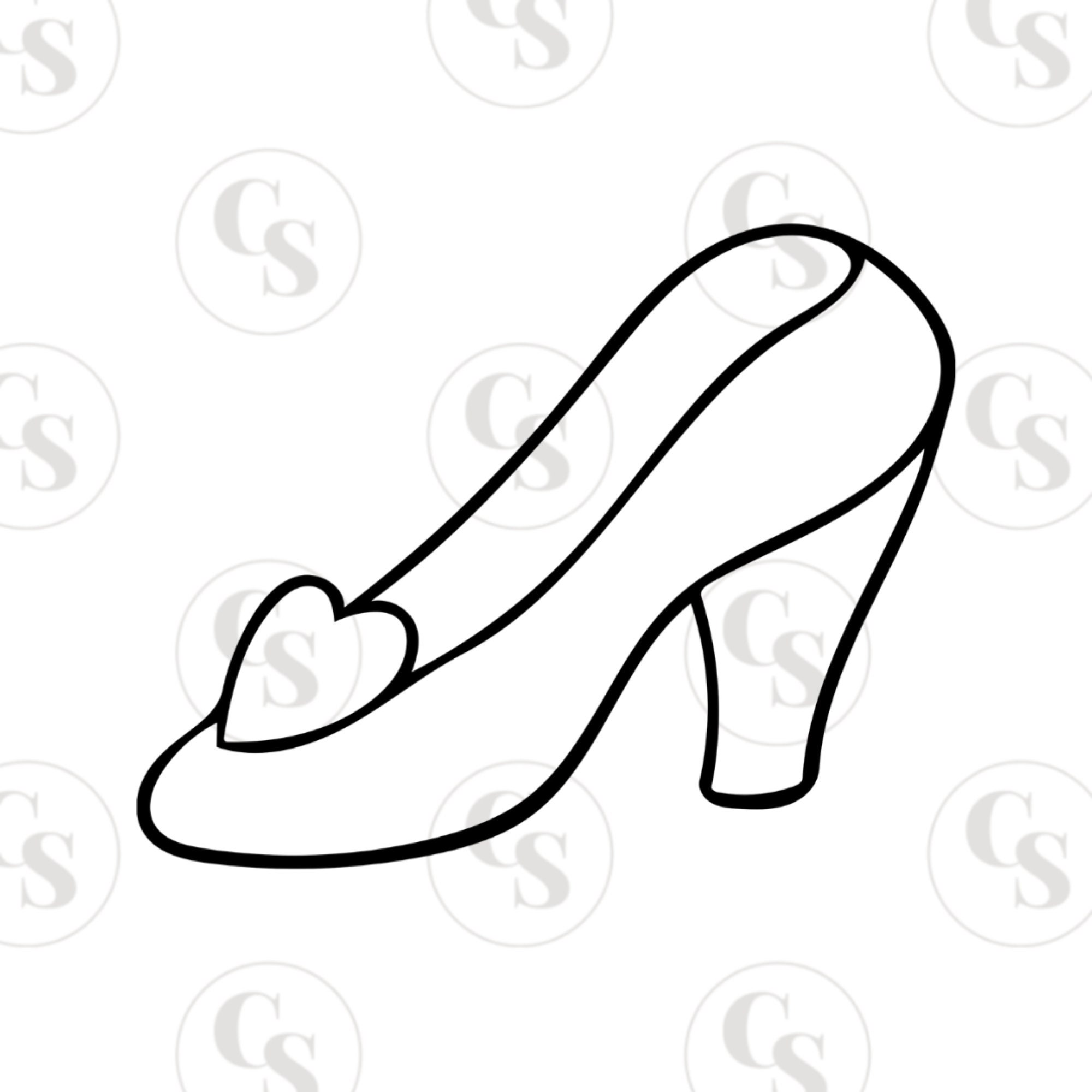 Glass Slipper SVG Etsy