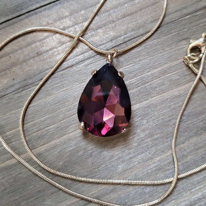 Burgundy Beaded Starburst Choker main image 1