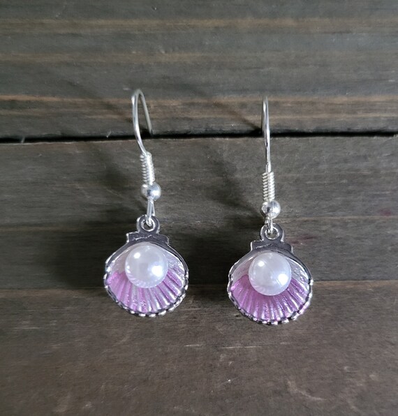 ピアス Flash Pearl Silver Pink Earrings Soft Pink Pearl Earrings, Drop Pearl Bridal Earrings, Cubic