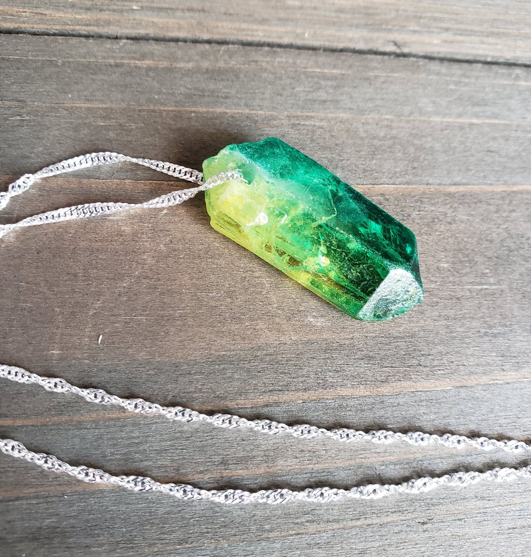 Sun-Themed Green Quartz Pendant Necklace from Brazil - Sun Rays | NOVICA