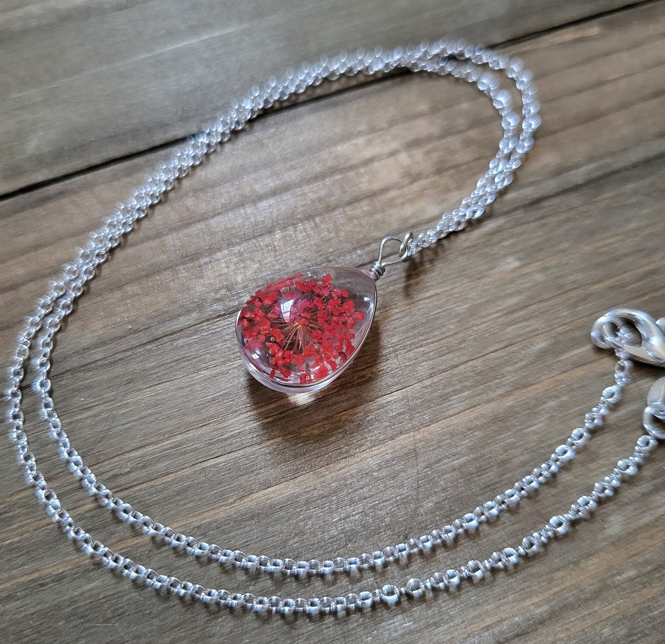 Crystal flower deals necklace oriflame