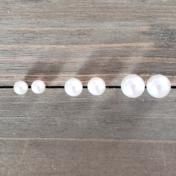 CLEARANCE- Pearl Stud Earrings - Stud Earrings- Pearl Studs- Pearl Jewelry- Elven Earrings- Petite Pearls- Medium Pearls- Large Pearls-