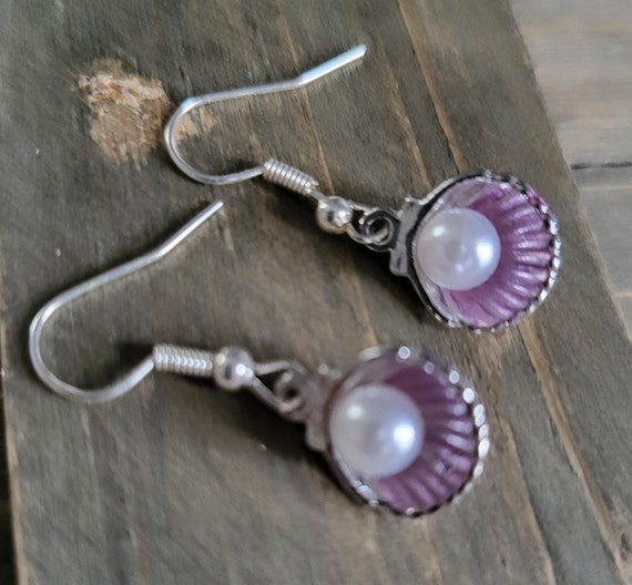 ピアス Flash Pearl Silver Pink Earrings Soft Pink Pearl Earrings, Drop Pearl Bridal Earrings, Cubic