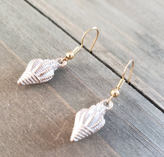 Shell Earrings Dangle Natural Seashell Earrings Cowrie Shells