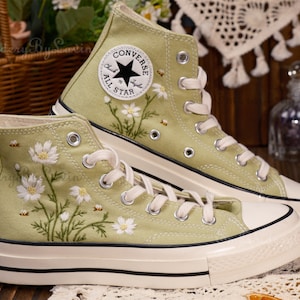 Converse High Top Green Kids Size 4 Etsy