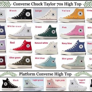 Chaussures brodées Converse,Converse Chuck Taylor années 1970,Converse petite fleur personnalisée / broderie de petites fleurs image 9