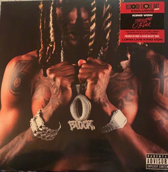 King Von Welcome to O'block Ruby & Black Galaxy Vinyl 