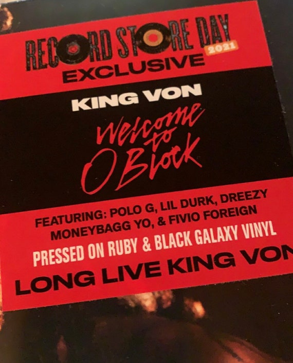 King Von Welcome to O'block Ruby & Black Galaxy Vinyl 