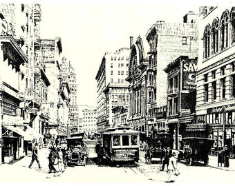 Vintage Busy Street